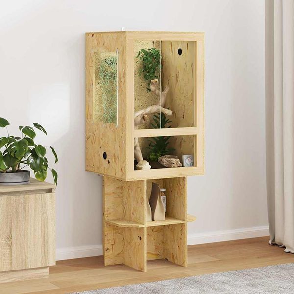 vidaXL Terrarium Braun 50 x 50 x 130 cm OSB 3397890