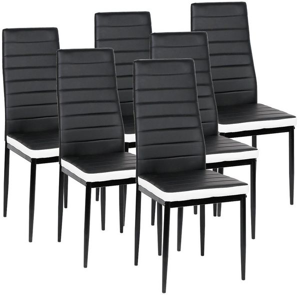 JEOBEST Esszimmerstuhl Essstühle Küchenstuhl mit Rückenlehne, Metallbeine, (2/4/6er Set)
