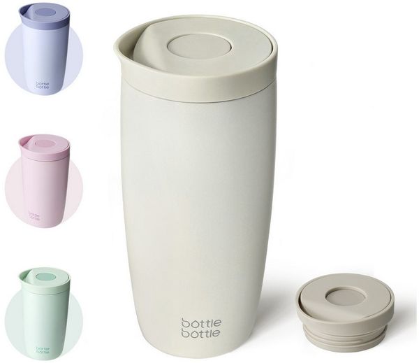 BOTTLE BOTTLE Thermobecher Premium Isolierbecher aus Edelstahl, 500ml, auslaufsicher, 1-tlg, Edelstahl, Quick-Press-Verschluss, doppelwandig, hält Getränke lange heiß & kalt