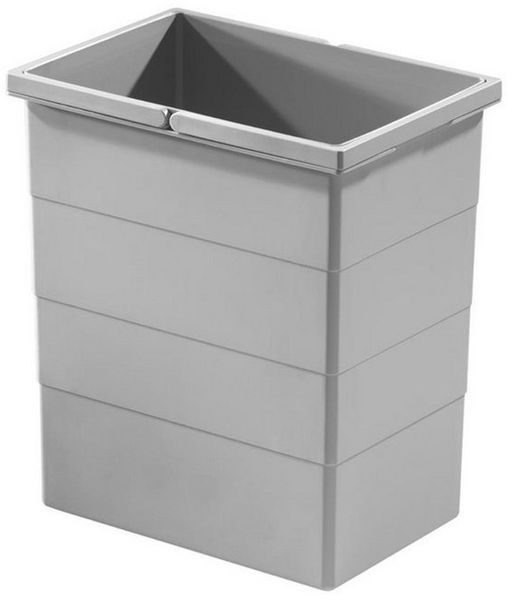 Hailo Einbaumülleimer Hailo Inneneimer 1076119 hellgrau 20 Liter 320 x 226 x 350 mm 2 Henkel