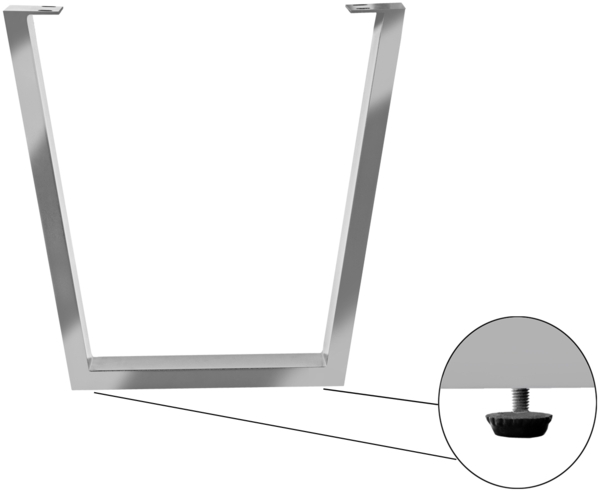 Tischgestell 2er Set Roheisen lackiert 70x10x74 cm silber V-Gestell 77090799 Bild 3