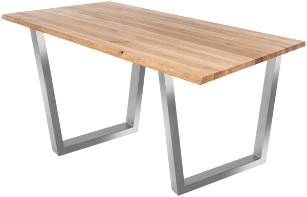 Tischgestell 2er Set Roheisen lackiert 70x10x74 cm silber V-Gestell 77090799 Bild 2