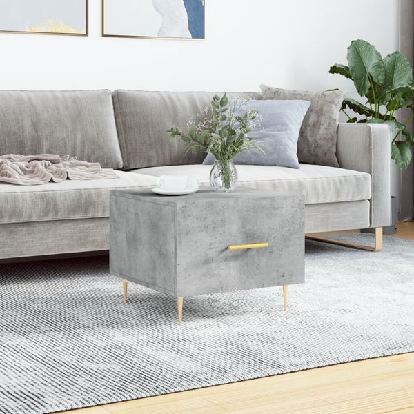 vidaXL Couchtisch Betongrau 50x50x40 cm Holzwerkstoff 829372