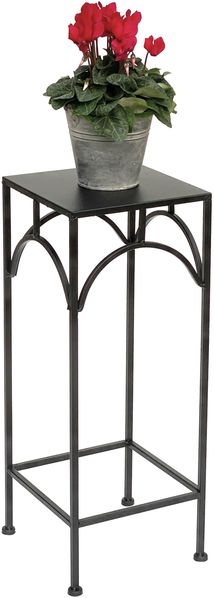DanDiBo Blumenhocker Metall Schwarz Eckig 60 cm Blumenständer 96132 M Beistelltisch Blumensäule Modern Pflanzenständer Pflanzenhocker