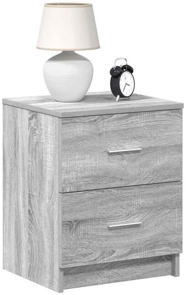 vidaXL Nachttisch mit 2 Schubladen Grau Sonoma 40x36x50 cm 858795