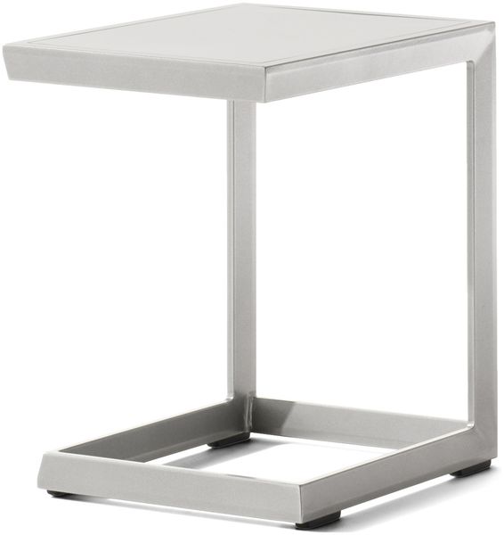 Beistelltisch >Lounge< in graphit, Aluminium - 45x50x35cm (BxHxT)