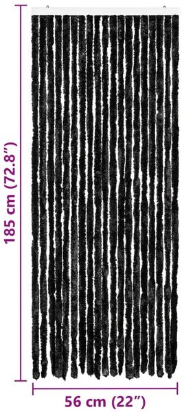 vidaXL Insektenschutz-Vorhang Anthrazit 56x185 cm Chenille 284288 Bild 7
