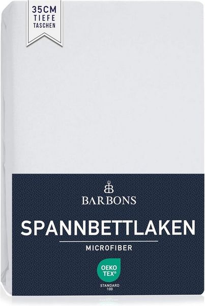 BARBONS Spannbettlaken Mikrofaser Bettlaken, 35 cm Tiefe Spannbetttuch, Gebürstete Polyester, (1 Stück), Topper