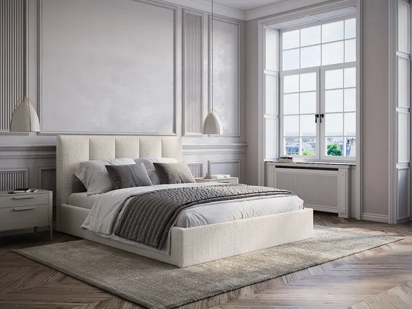 Vente-unique - KILACLO Bett Stoff Beige - B 213 cm x H 106 cm x L 170 cm