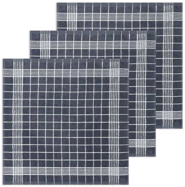 Kracht Geschirrtuch Trockenperle, (Set, 3-tlg, 3-teilig), 3er Pack Frottee Küchenhandtücher (3 Stück) ca. 50x50cm 100% Baumwolle
