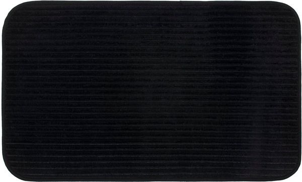 Gözze Badematte Berlin, Höhe 7 mm, rutschhemmend beschichtet, fußbodenheizungsgeeignet, Polyester, rechteckig, Badteppich, Uni Farben, Cord Optik, waschbar
