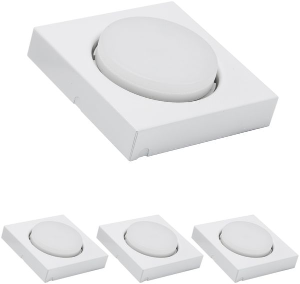 MILI 3er Set Aufbauleuchte 7W GX53 4000K Tageslicht 230V 520 lumen Weiss 10294