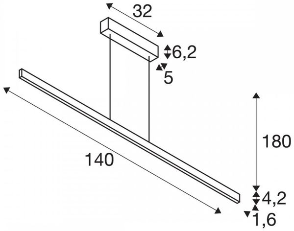 SLV 1006189 ONE LINEAR 140 PHASE up down Pendelleuchte weiß 35W 2700K und 3000K Bild 8