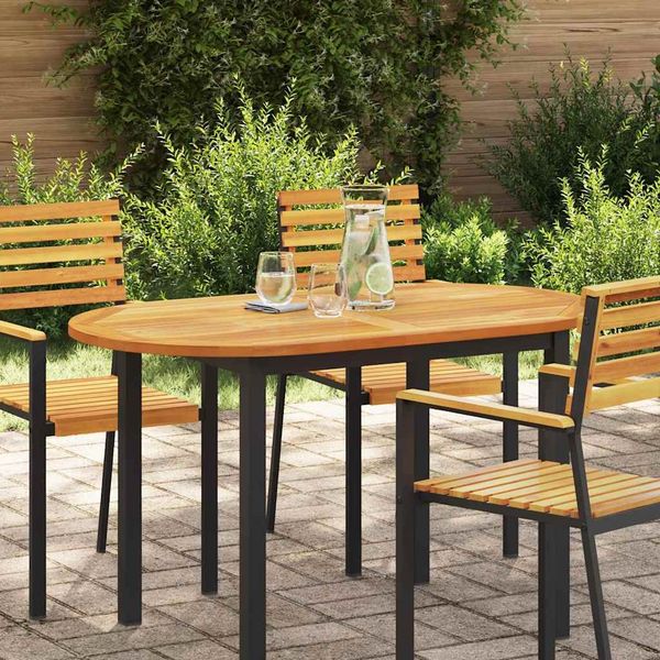 vidaXL Tischplatte Öl-Natur 120 x 70 x 2 cm Massivholz Akazie 4108102