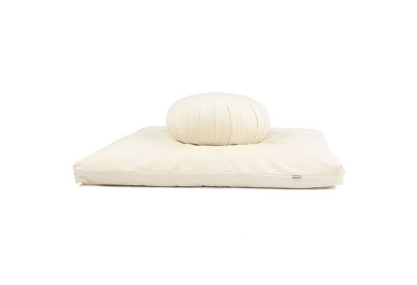 bodhi Meditationskissen Meditations-Set ECO, Meditationskissen Zafu + Zabuton Dinkel, natur