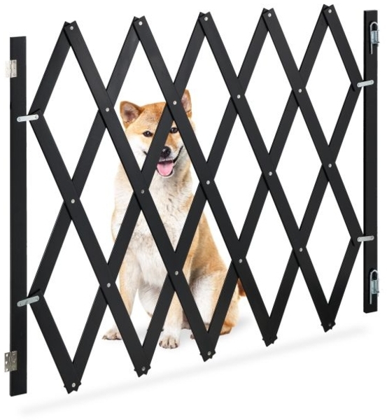 Ausziehbares Hundeabsperrgitter Schwarz