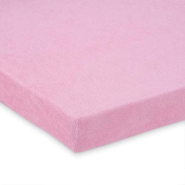 FabiMax 2893 Frottee Spannbettlaken für Stubenwagen, 40x80 cm, rosa