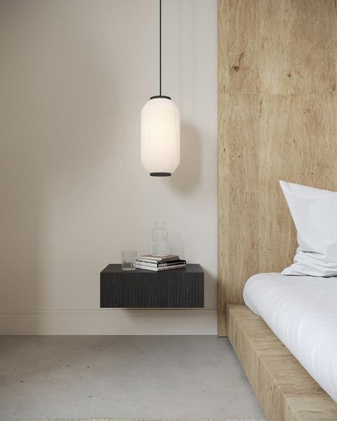 Selsey 'Nolie' Nachtkonsole mit Schublade, Holzoptik Esche schwarz, ca. 17 x 50 x 32 cm