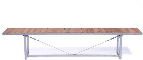 Bank Jever 220cm aus massiven Teakleisten