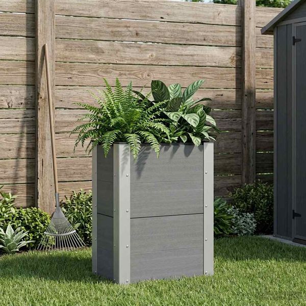 vidaXL Hochbeet Grau 50 x 30 x 72 cm 42039017