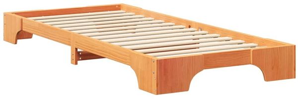 vidaXL Bettrahmen Braun 80 x 220 cm Massives Kiefernholz 872913 Bild 6
