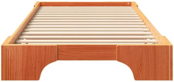 vidaXL Bettrahmen Braun 80 x 220 cm Massives Kiefernholz 872913 Bild 4