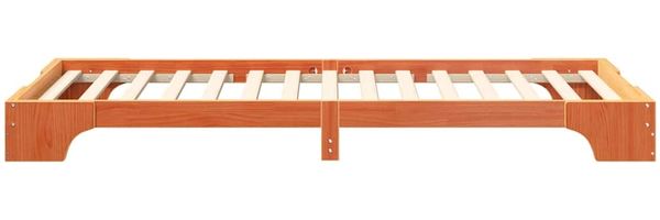 vidaXL Bettrahmen Braun 80 x 220 cm Massives Kiefernholz 872913 Bild 5