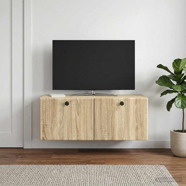 vidaXL Wandmontierter TV-Schrank 78,5 x 31 x 30 cm Sonoma-Eiche 899227
