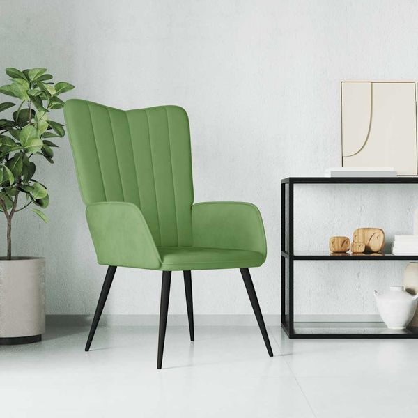 vidaXL Relaxsessel Hellgrün Samt [327680]