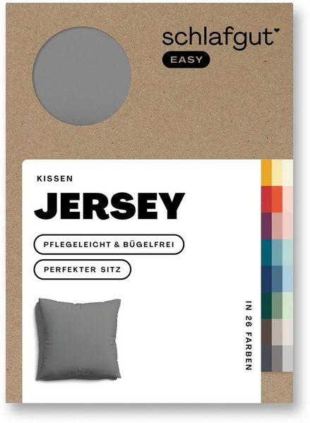 Schlafgut 'Easy' Kissenbezug, Jersey, Grey Mid, 40x40 cm Bild 3