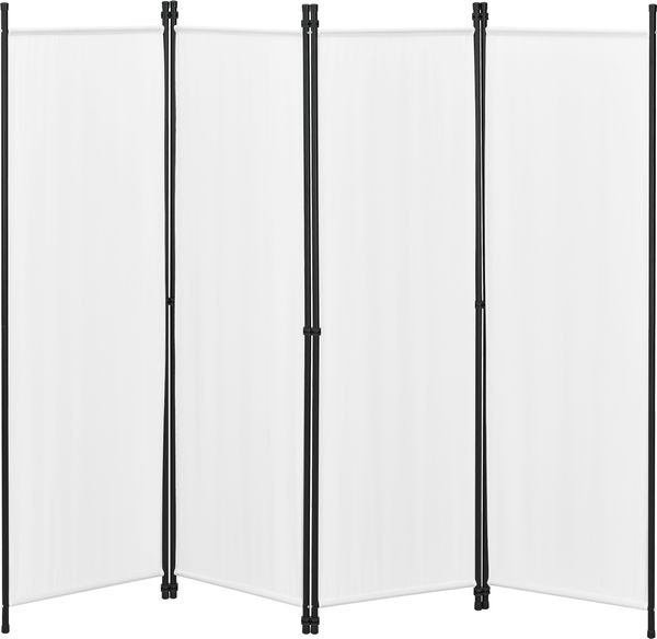 Raumteiler Huesca 4-teilig 200x171 cm Weiß en. casa