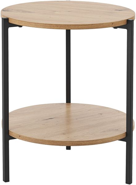 Beistelltisch Kuopio 50xØ40cm Schwarz/Holzoptik [en. casa] Bild 6