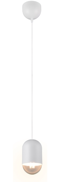 Kleine Pendelleuchte NARA einflammig aus Metall in Weiß, Ø 10cm Bild 2