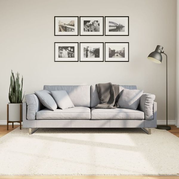 vidaXL Teppich OVIEDO Kurzflor Beige 200x200 cm 375494