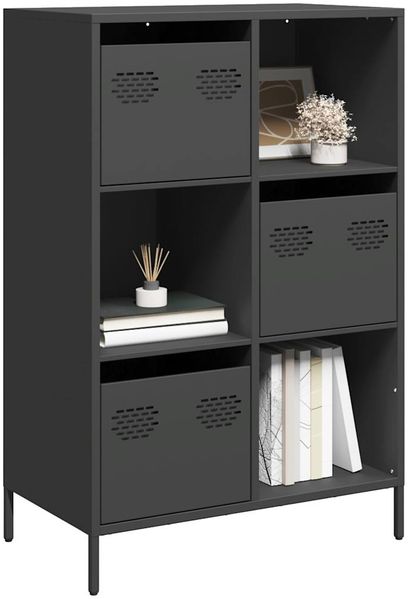 vidaXL Highboard Schwarz 68x39x103,5 cm Stahl 851406
