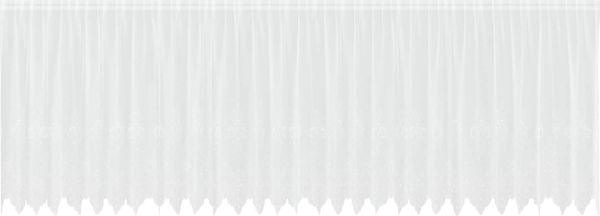 vidaXL Spitzenvorhang mit Vorhängen Floral Weiß 140 x 750 cm Polyester 4107829 Bild 2