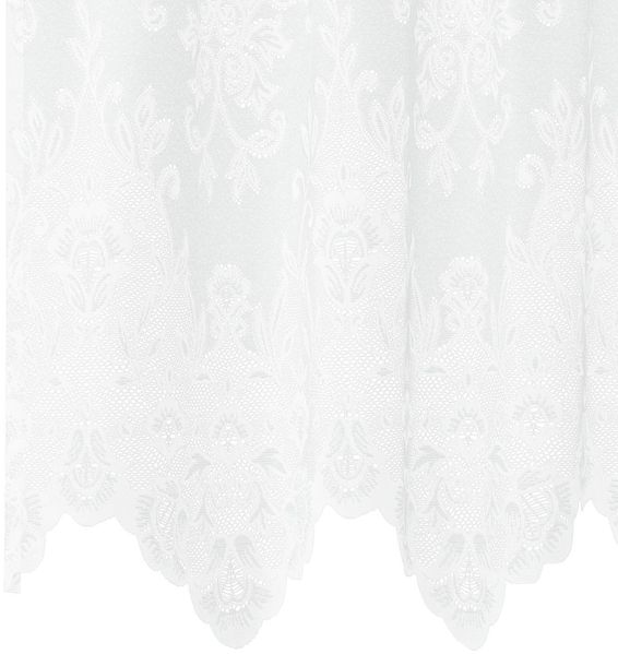 vidaXL Spitzenvorhang mit Vorhängen Floral Weiß 140 x 750 cm Polyester 4107829 Bild 5