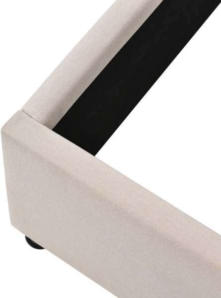 Polsterbett 180x200 cm mit Stauraum und hydraulischem Lattenrost, gepolstertes Kopfteil, Massivholz Metallbett in Beige Bild 9