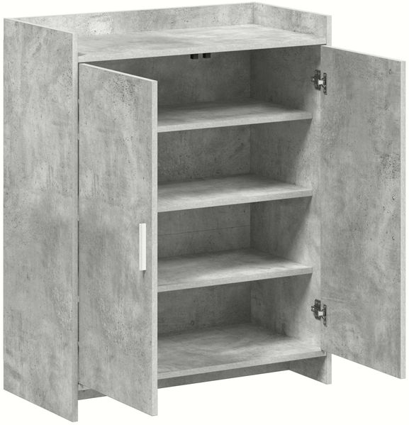 vidaXL Schuhschrank mit Tür Betongrau 73,5 x 36 x 92 cm Holzwerkstoff 8011310 Bild 3