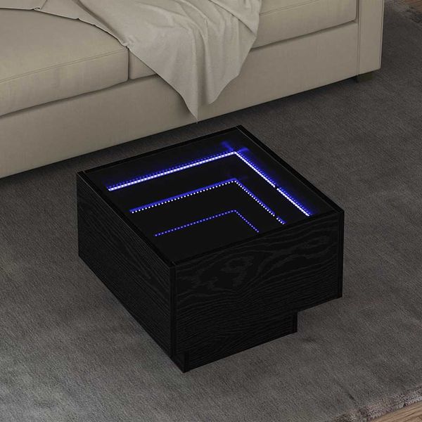 vidaXL Couchtisch Schwarz Eichen-Optik 40 x 40 x 30 cm Holzwerkstoff 879658