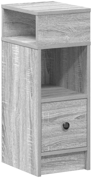 vidaXL Nachttisch mit Schublade Grau Sonoma 25x31x66 cm 858624