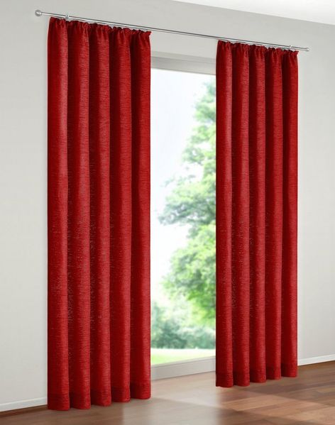 Wirth Vorhang Trondheim B (1 St), Kräuselband, blickdicht, Chenille, nach Maß