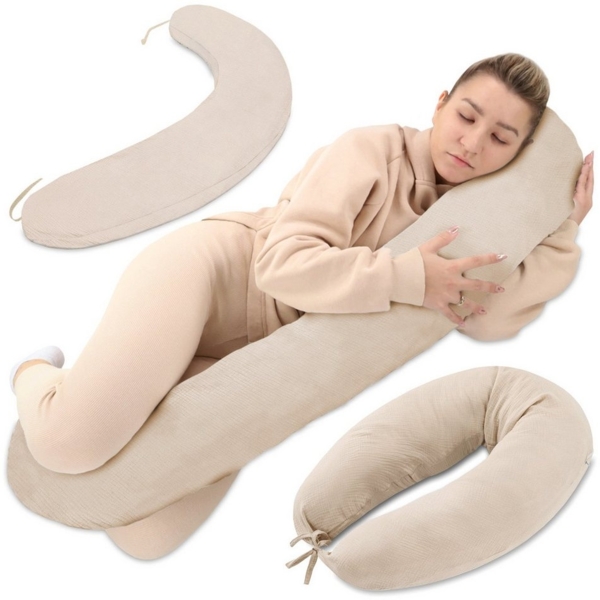 Totsy Baby Stillkissen Stillkissen XXL 190 cm Beige