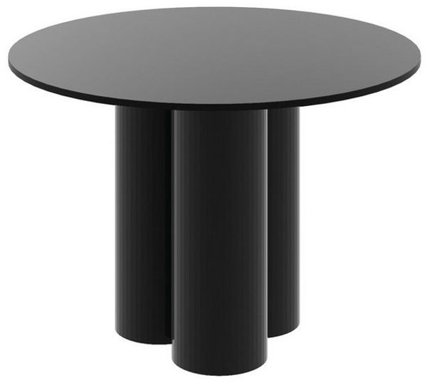 designimpex Esstisch Design Esstisch Tisch HRE-111 rund Hochglanz Esszimmer 100 x 75 cm
