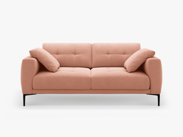 Micadoni Sofa Bemy 2-Sitzer Samt Rosa