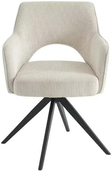 Vente-unique - KONYA Stuhl Stoff Schokoladenbraun - B 59 cm x H 84 cm x L 58 cm