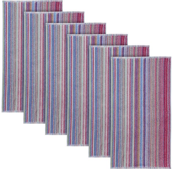 REDBEST Handtuch Handtuch 6er-Pack, Frottier, Walk-Frottier Streifen