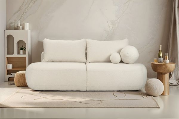 Kaiser Möbel Schlafsofa mit Bettkasten Fabo, Stoff Quelle, Mit Schlaffunktion und Bettkasten