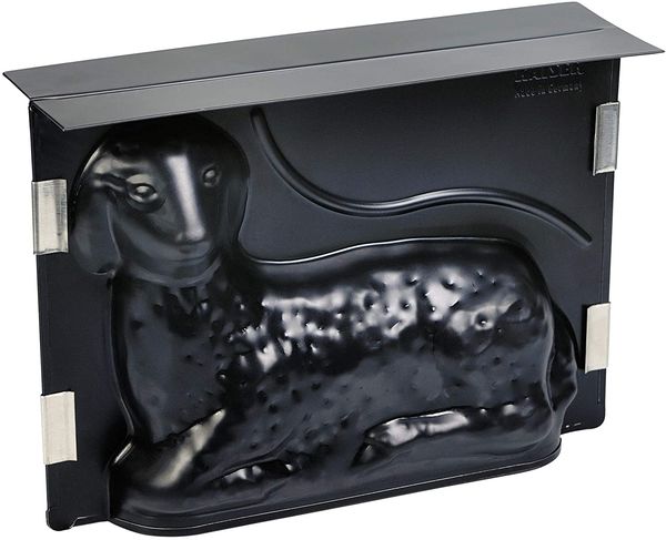 Kaiser 3D Backform Maxi Lamm, 1,75 l, antihaftbeschichtet, Lammform für Ostern, Befestigungsklammern