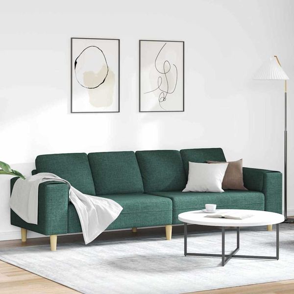 vidaXL Sofa Set, Stoff dunkelgrün